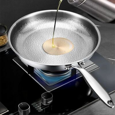 26/28/30cm German Pure Titanium Frying Pan Non-stick Frying