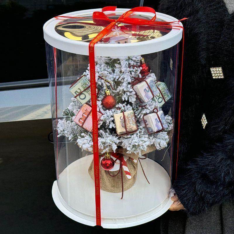 圣诞节有钱花diy材料包新年圣诞树装饰摆件创意花束送人节日礼物