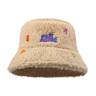 白鹿宋佳同款羊羔毛渔夫帽子女冬季时尚保暖加厚ins风显脸小盆帽