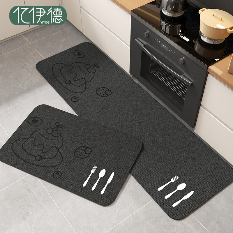 厨房地垫防滑防油可擦免洗吸水专用高端长条脚垫防水转角耐脏地毯,居家布艺,厨房地垫,淘宝优惠券,粉丝福利购,淘宝优惠卷