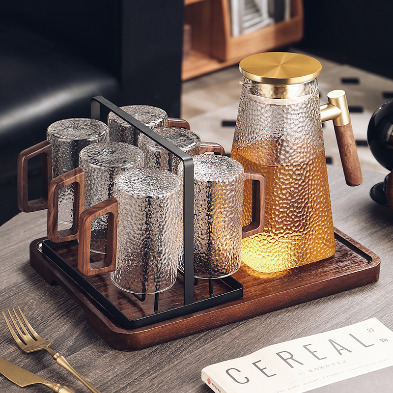 新中式玻璃杯水杯套装耐热茶杯