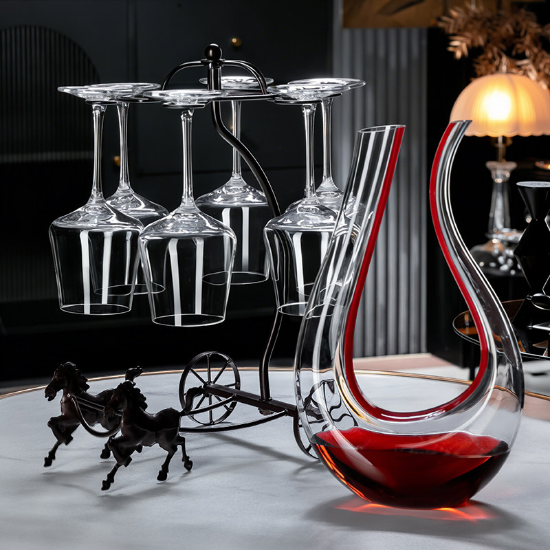 轻奢高档红酒杯架家用红酒架创意装饰摆件倒挂酒瓶架子酒杯架挂架