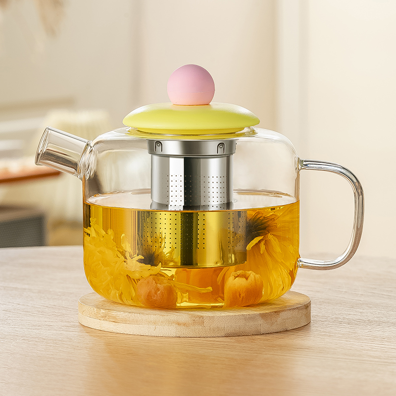 高颜值高硼硅玻璃花茶壶