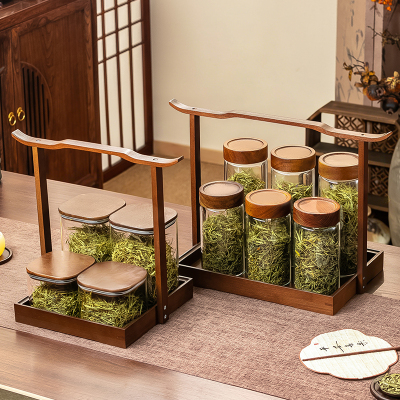 高档家用透明玻璃茶叶罐