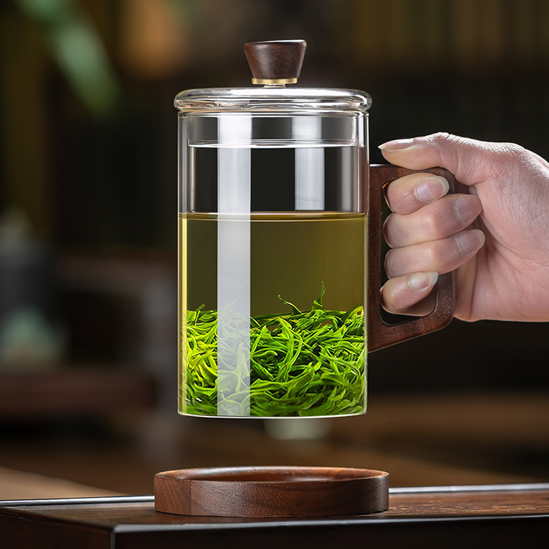 大容量绿茶杯男士喝茶专用泡茶杯