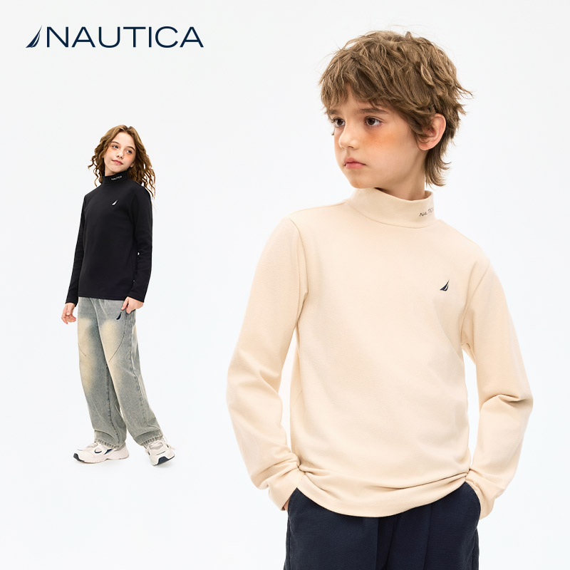 【天猫U先】NAUTICA童装男女童T恤秋冬季半高领打底衫保暖内衣
