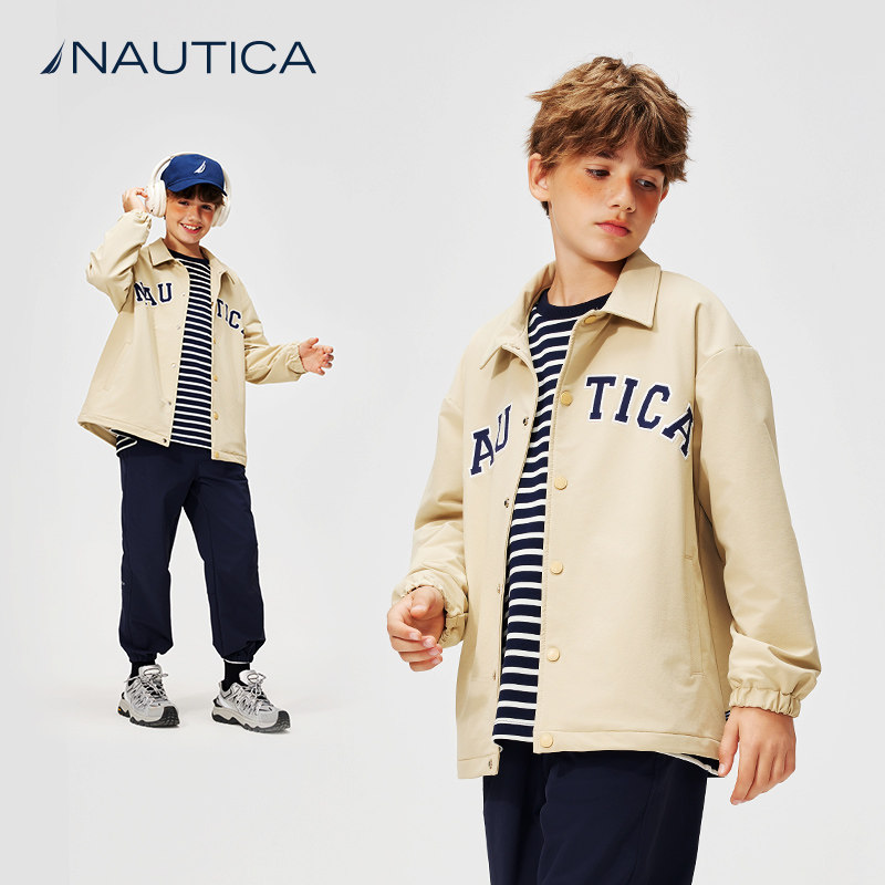 NAUTICA/诺帝卡童装男童女童夹克外套高弹春秋季经典儿童美式复古