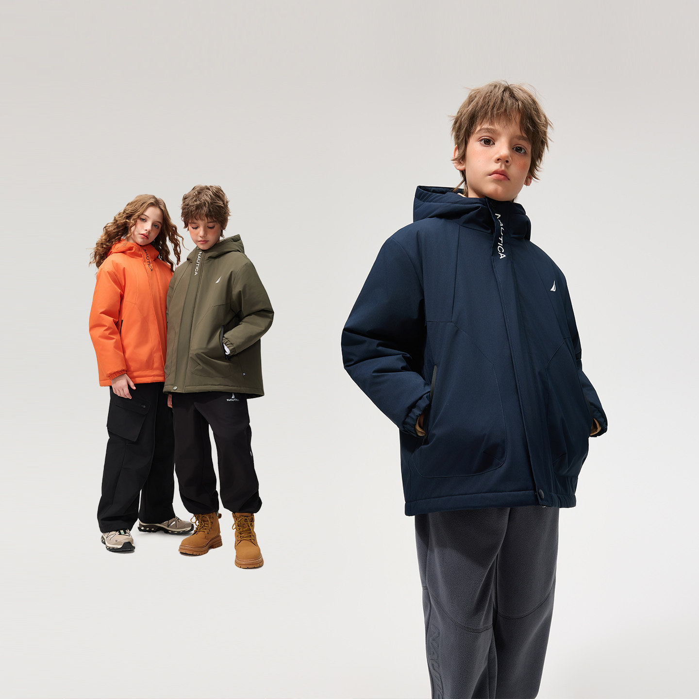 【棉服】NAUTICA童装 男女童户外儿童冲锋外套秋冬大童外衣防泼水