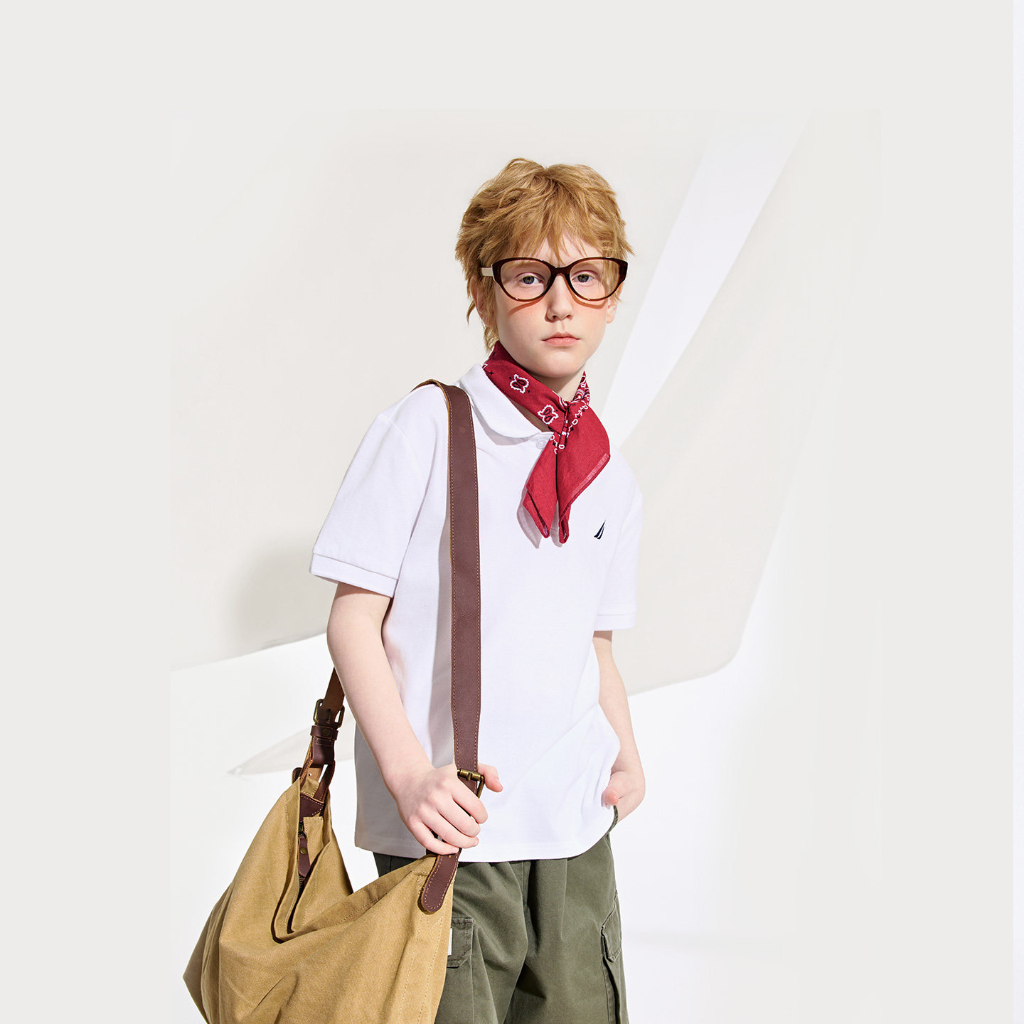 NAUTICA/诺帝卡童装 男童女童经典短袖POLO衫夏季儿童T恤珠地网眼