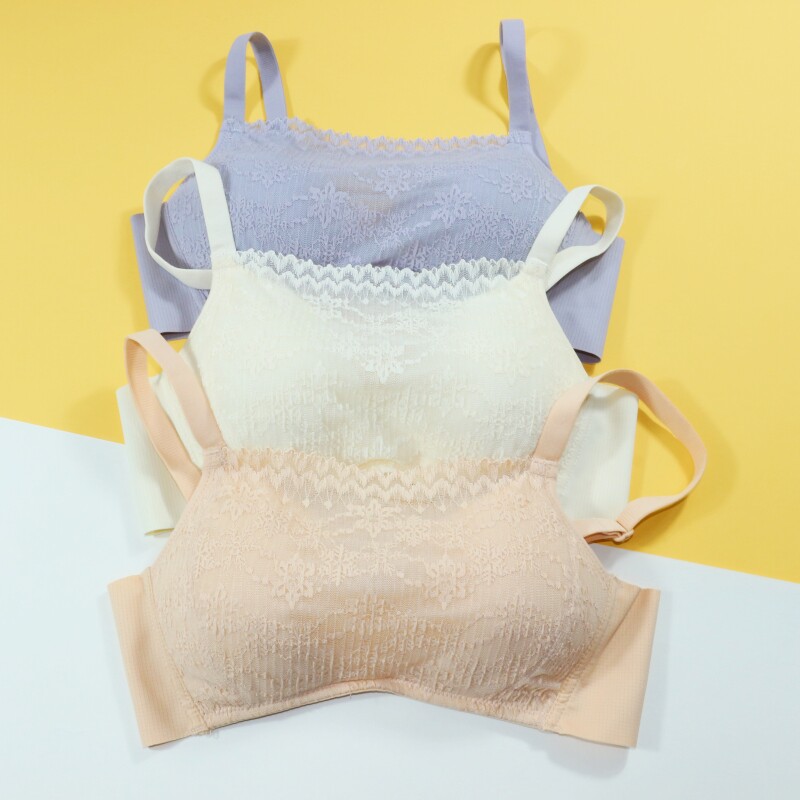 乳胶无痕内衣女小胸聚拢薄杯