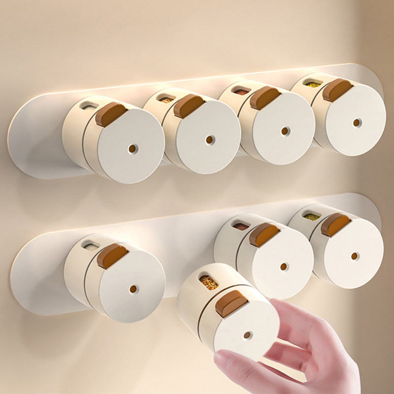 磁吸定量盐罐调料盒厨房壁挂防潮密封罐家用糖味精盐瓶调味罐套装,厨房/烹饪用具,调味瓶罐/调料研磨器,淘宝优惠券,粉丝福利购,淘宝优惠卷