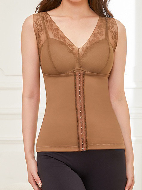 保暖背心女内衣秋冬免穿加绒加厚排扣带胸垫塑身美体文胸美背上衣