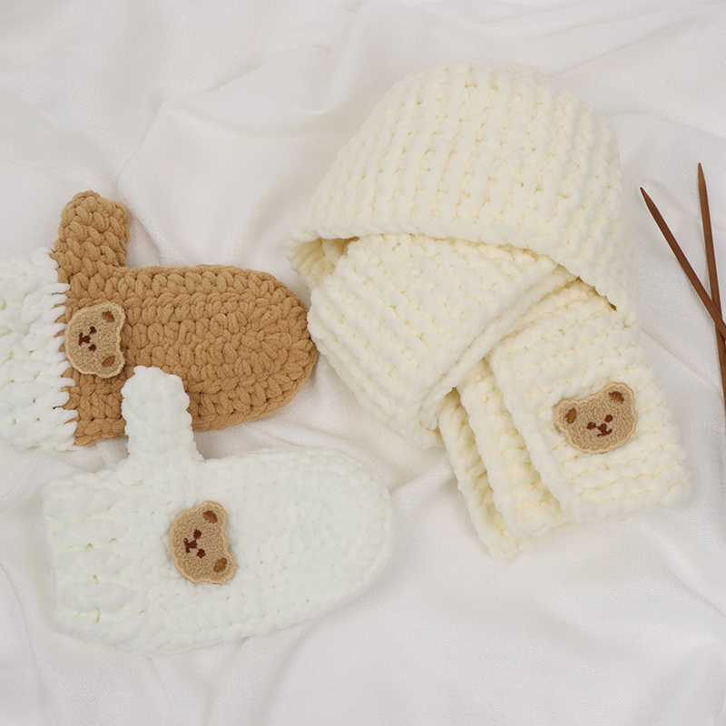 冰条线手工编织diy手套