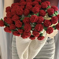 [Бархатный стиль] Одеяло с букетом белых римских красных роз [диаметр 100 см] Шифровая шерсть