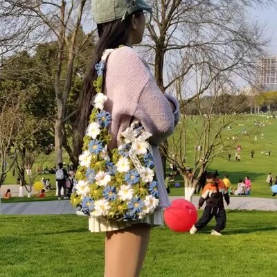 繁花包包手工diy材料包钩织编织