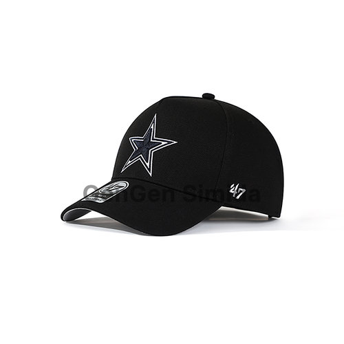 47brand MVP 硬顶黑色NFL达拉斯牛仔队高顶加深五片棒球帽运动帽