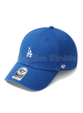 47brand clean up软顶LA克莱因蓝LA棒球帽休闲NY鸭舌帽做旧显脸小