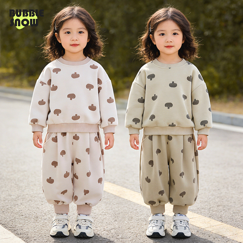 26213儿童卫衣套装1-5岁春秋季小童棉质休闲两件套宝宝运动衣服