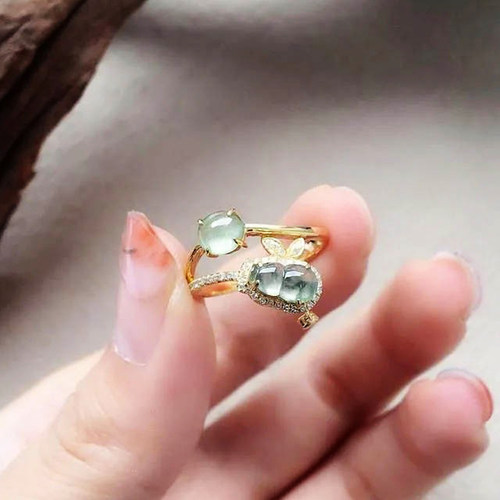 新款可调节送家人妈妈葫芦戒指