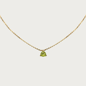 橄榄石彩宝锁骨设计项链轻奢小众高级送女友礼物镀18k金精致百搭