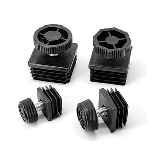 加高塑料柜脚垫调节可调脚减震方管塑料堵头脚设备塞脚垫镀锌桌脚