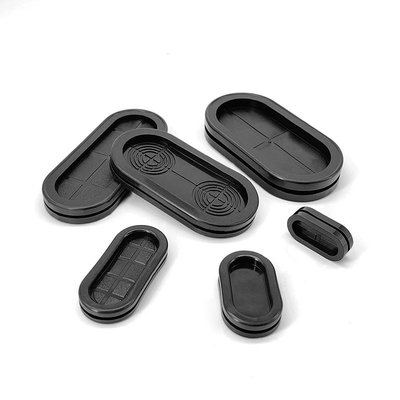 20mm帽子堵盖盒盖30*85mm椭圆软护套箱柜腰型过线孔塞保护套密封.