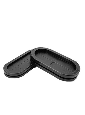 .阻燃黑色塞子30mm塞盖16mm机箱橡胶花瓣型腰型过线孔塞圆型圆形