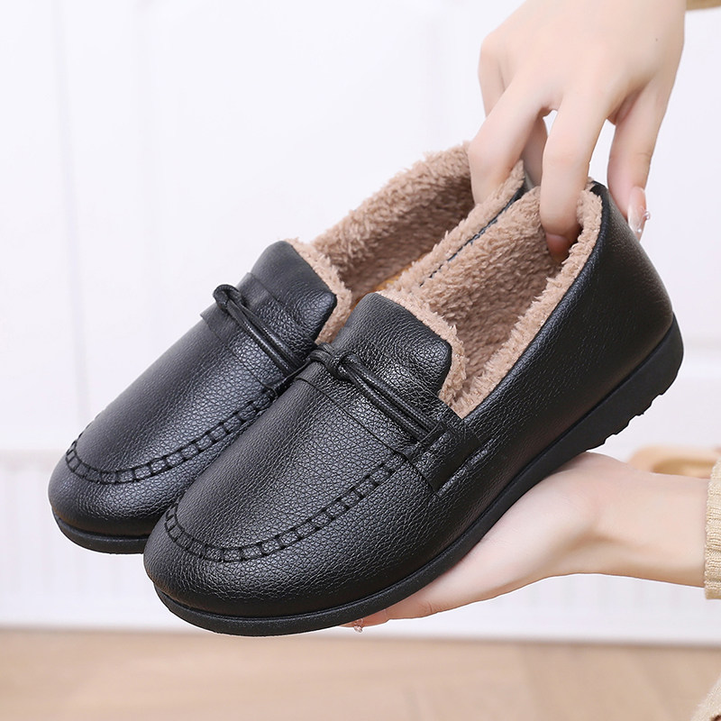 老北京布鞋女冬季加绒保暖豆豆鞋软底防滑一脚蹬轻便中年妈妈棉鞋,女鞋,棉鞋,淘宝优惠券,粉丝福利购,淘宝优惠卷