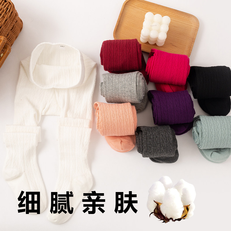 儿童连裤袜女童打底裤春秋加厚儿童打底裤学生纯棉外穿洋气舞蹈袜
