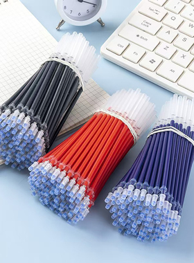 K35笔芯按动中性笔通用替芯子弹头0.5红色蓝色黑色中学生书写