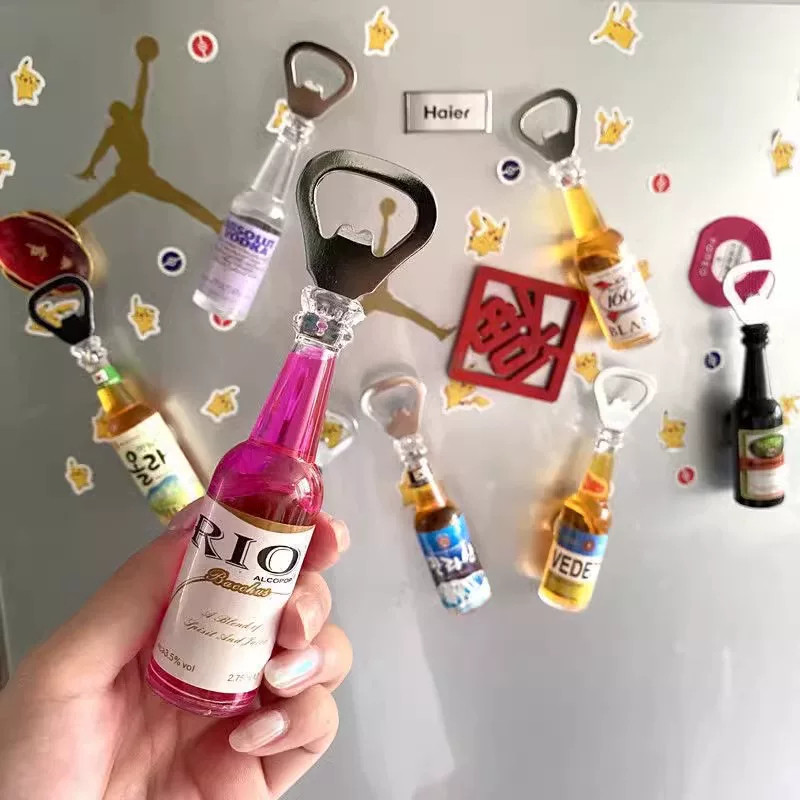 家用啤酒起瓶器趣味冰箱贴磁吸式网红同款冰箱磁吸开瓶器个性装饰