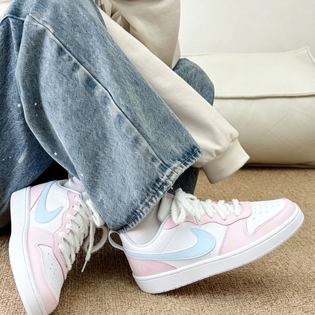 耐克NIKE少女防滑耐磨低帮板鞋