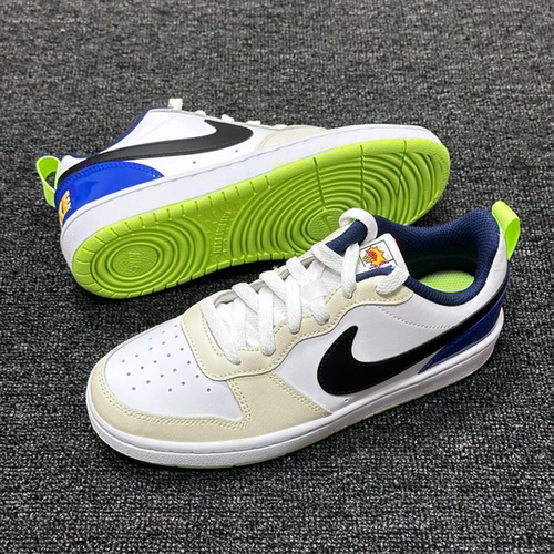 NikeCourt Borough2低帮板鞋正品新款皮革拼色防滑耐磨白蓝绿男女