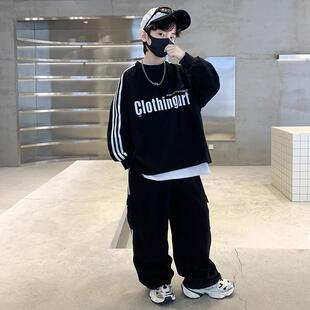 儿童装男童春装套装2025新款春秋冬款大童加绒加厚运动卫衣春季潮