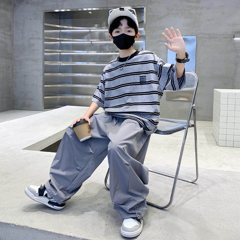儿童装男童夏装短袖套装2025新款夏季中大童运动夏款酷帅气时髦潮