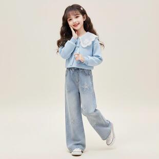 女童春韩系穿搭洋气时髦超好看春季童装2026新款儿童衣服时尚套装