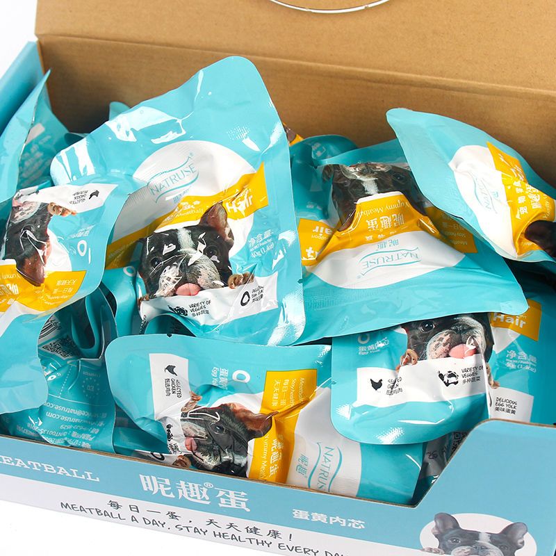 狗狗零食元气昵趣蛋泰迪宠物湿粮罐头能量弹整箱营养蛋黄拌饭狗粮