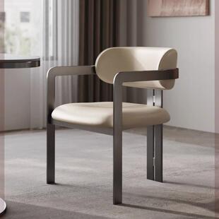 茶桌专用主人椅意式轻奢主人椅茶台桌客椅客厅现代单人椅设计师高