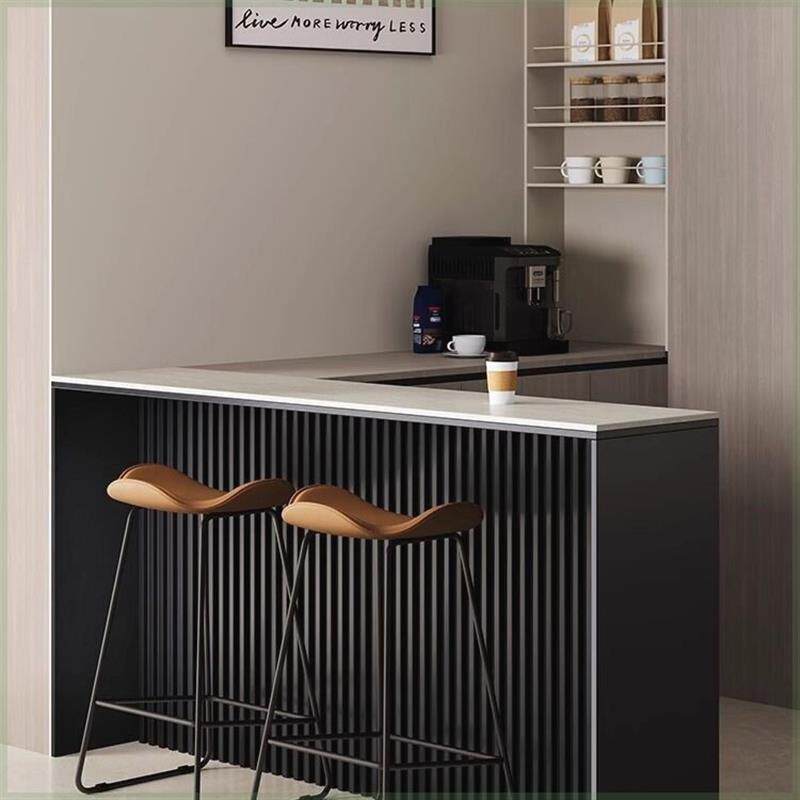 岩板迷你小户型吧台 家用靠墙高脚桌客厅隔断沙发后吧台窄边简约