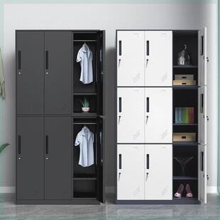 新款窄边更衣柜钢制员工储物柜健身房浴室换衣柜拆装寄存柜铁皮柜