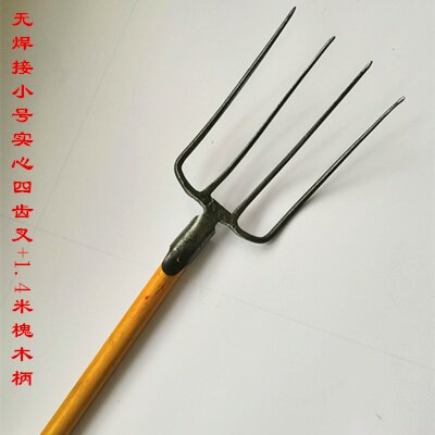 四股叉全钢草叉子泥叉粪叉子加铁钢叉四股o叉四v齿叉农用五.