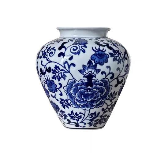 花瓶陶瓷摆件客厅青花瓷复古鲜花简约水培居家装饰