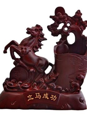 包邮创意马笔筒摆件书房桌面文具收纳盒笔架老板教师办公桌装饰品
