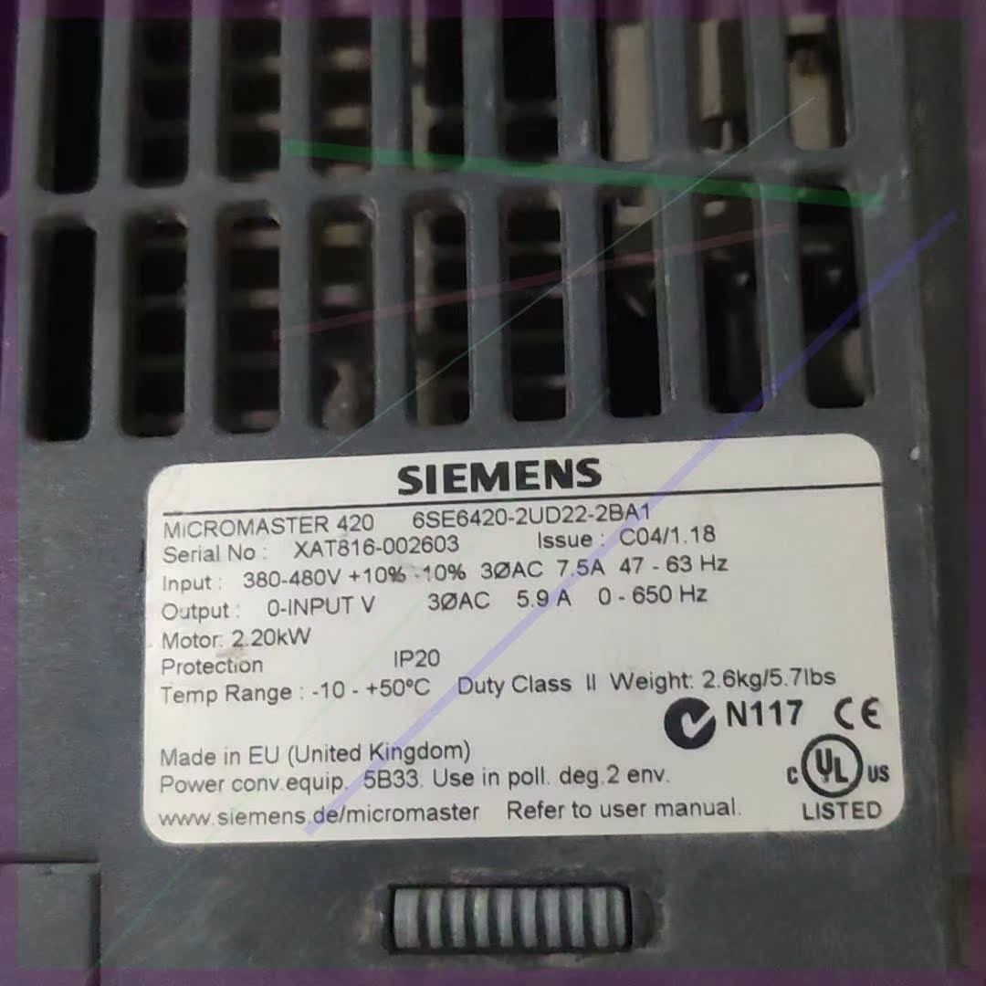 变频器6SE6420-2UD22-2BA1成色如图，拆