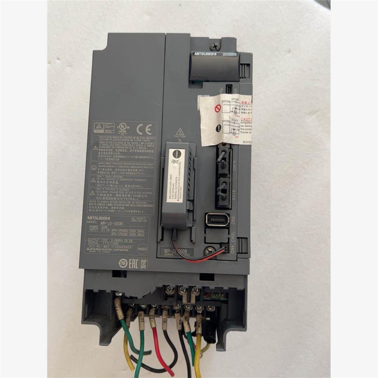 三菱伺服驱动 MR-J3-500B 一台，拆机，实物拍摄，功
