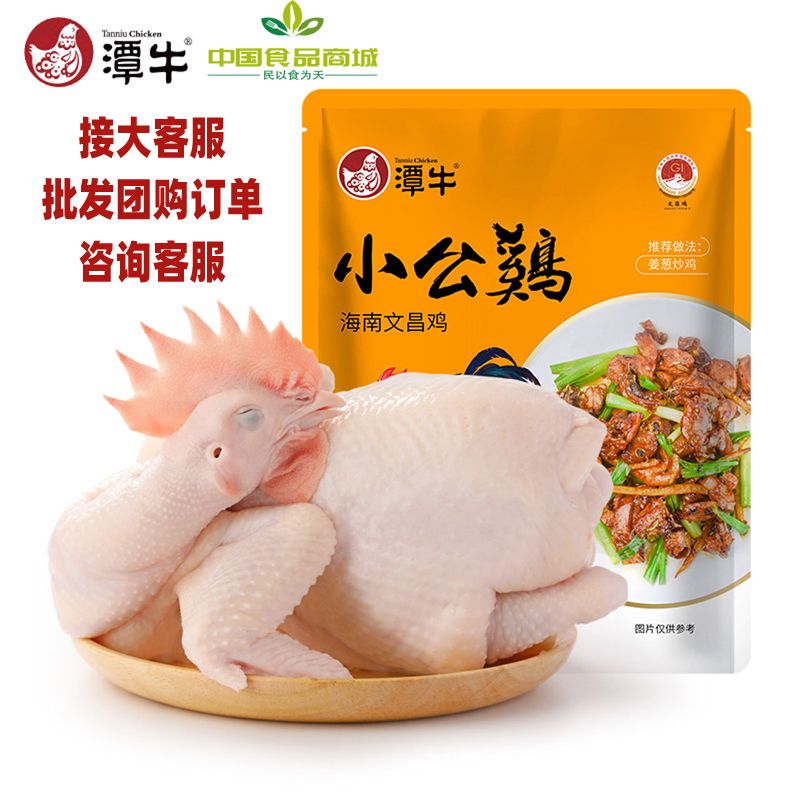 潭牛海南文昌鸡椰子鸡冻鲜1kg/只