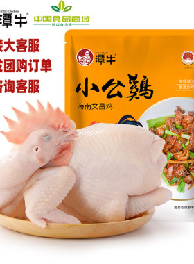 潭牛海南文昌鸡椰子鸡冻鲜1kg/只