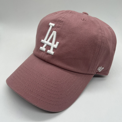 47brand LA字母刺绣棒球帽男女百搭鸭舌帽显脸小水洗复古做旧帽子