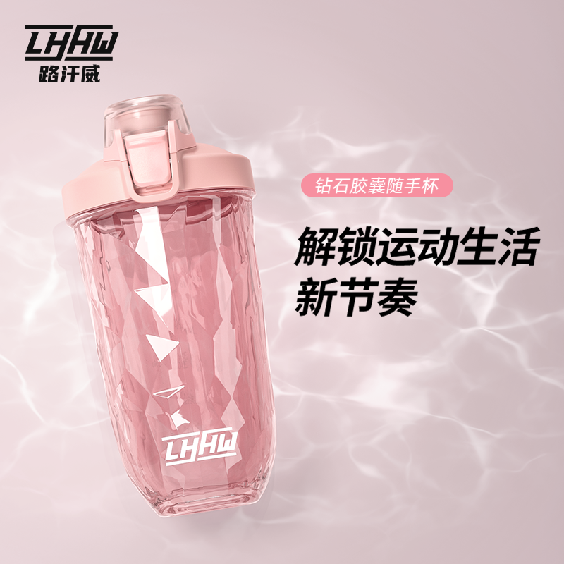LHHW路汗威摇摇杯蛋白质粉冲泡咖啡代餐奶昔女生高颜值运动健身杯