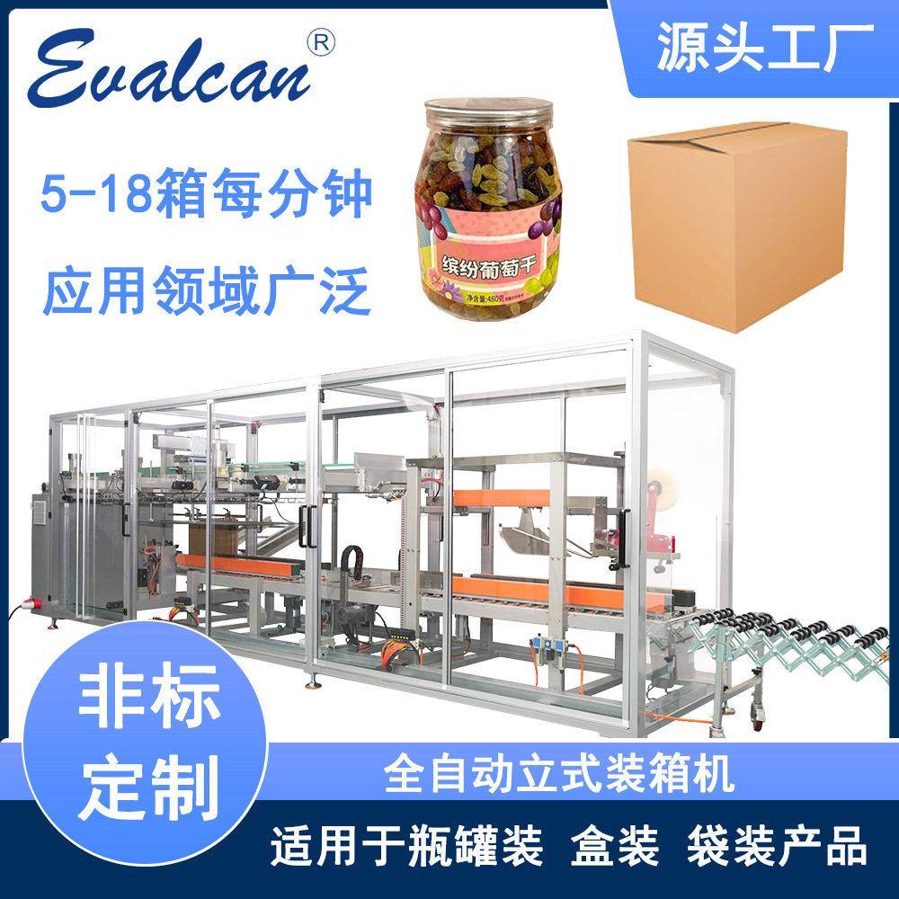 全自动立式装箱机装葡萄干自动开箱封箱一体机械设备厂家定制